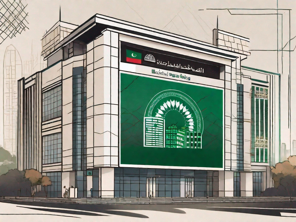 The al ansari exchange building with a digital screen showing the exchange rate for the bangladesh taka