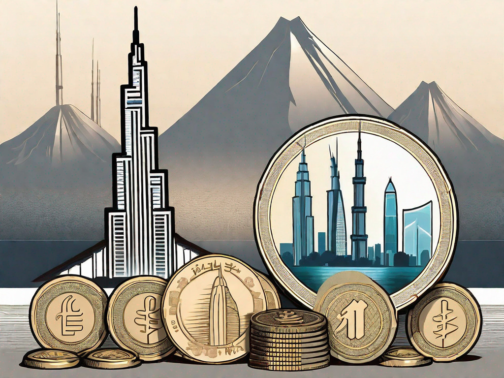 The united arab emirates' dirham (aed) and japanese yen coins