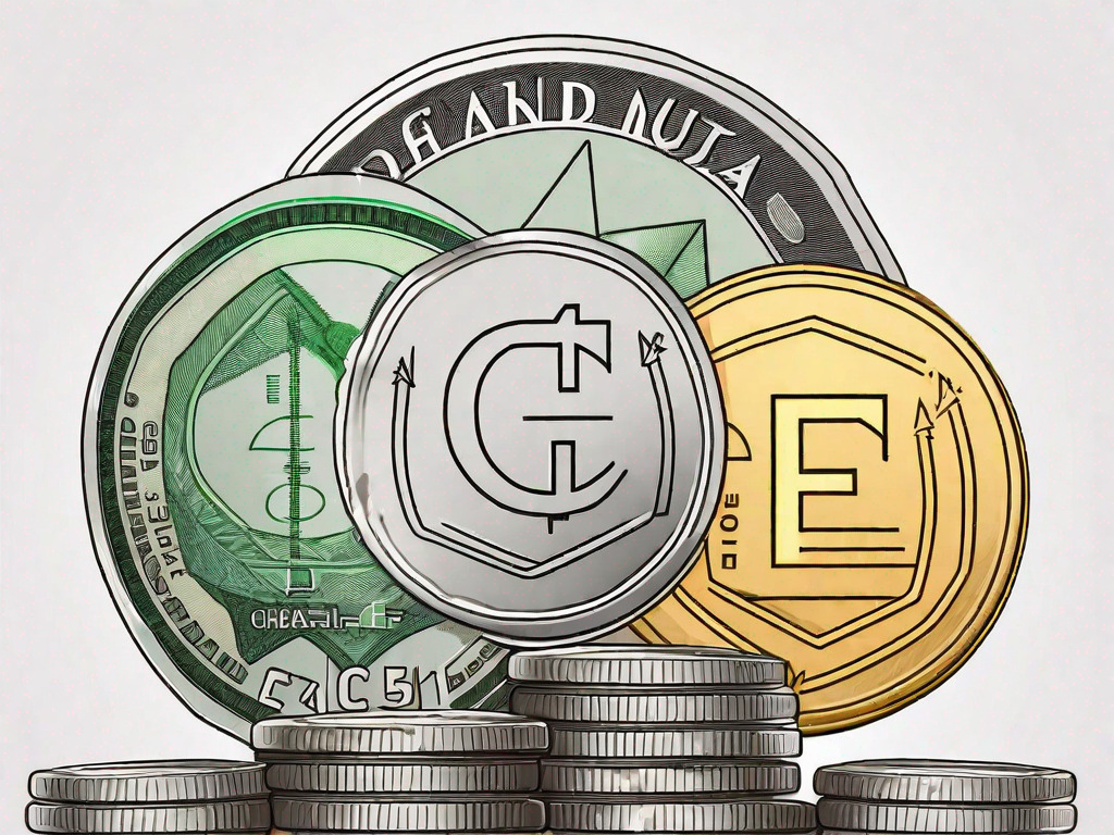 Uae dirham coins and ghana cedi banknotes