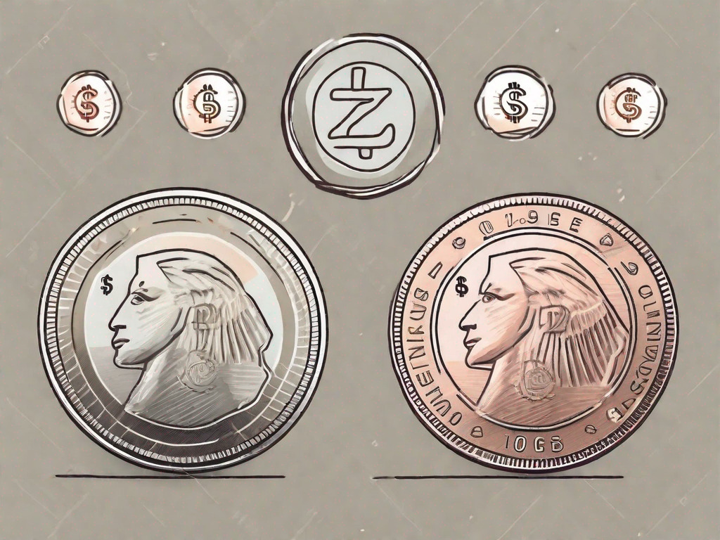 Two different currencies in the form of coins