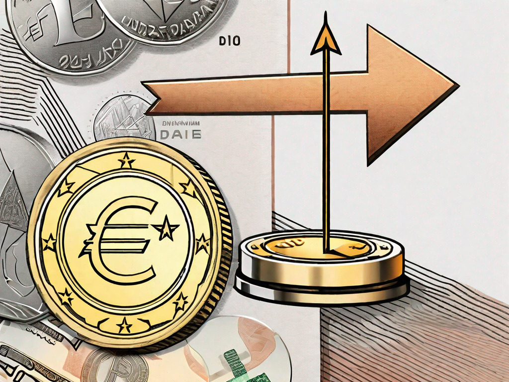 The united arab emirates dirham (aed) and the euro coins side by side