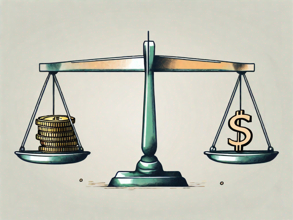 A pair of scales balancing different international currencies