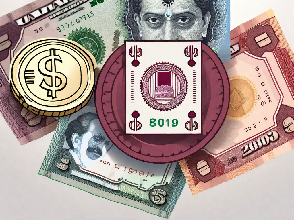 Qatari riyals and indian rupees together